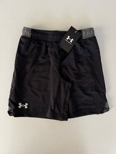 Under Armour Boys Tech Mesh Locker Shorts Size Small Black 1363436