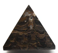 60mm Stromatolite w/ Quartz Pyramid Polished Algae Fossil Crystal Mineral - Peru