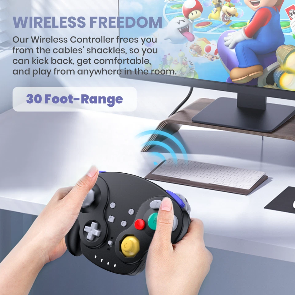 For Nintendo Switch Bluetooth Wireless Game Controller Gamepad Joypad Black - Image 4 of 4