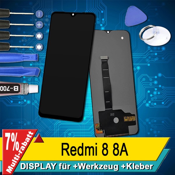 Display FüR Xiaomi Redmi 8 8A Komplettes Bildschirm Lcd Touch Schwarz +-image