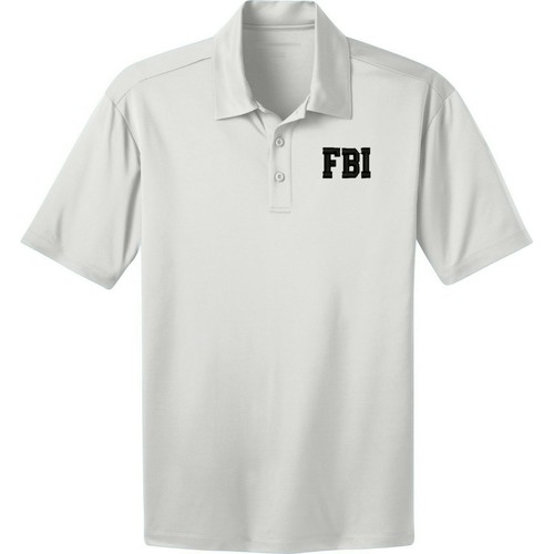 White dry fit Dri FIT Polo shirt FBI 
