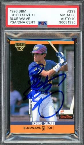 Ichiro Suzuki 1993 BBM RC PSA 8 Gem 10 Auto Signed In Kanji PSA/DNA 96081335