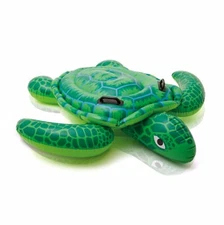 Sea Turtle Pool Float - Inflatable Animal Ride-on - Swimming Water Toys for Kids