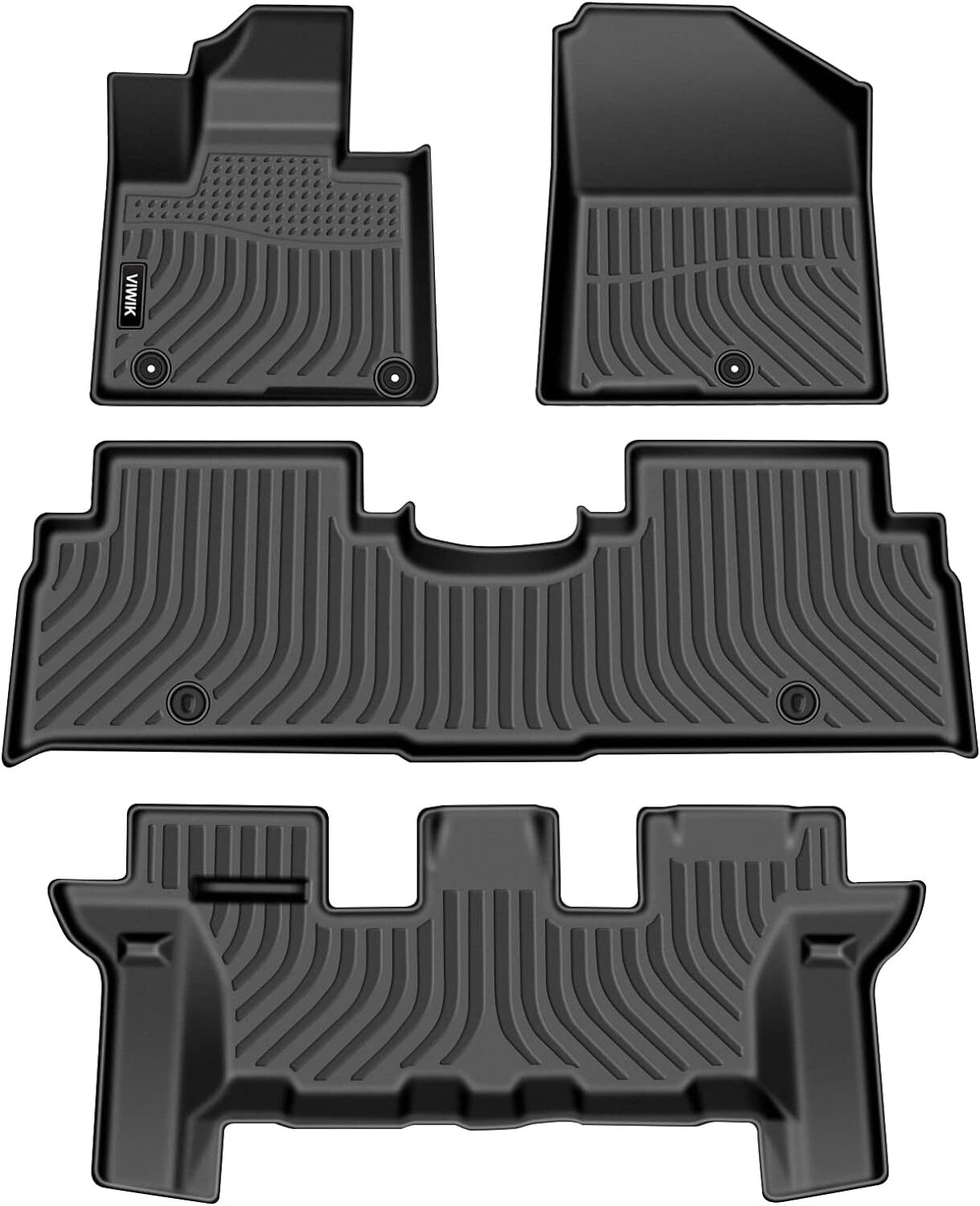 Floor Mats For Kia Sorento 2016 - 2019 2020 All Weather TPE Rubber 7 Seat SUV