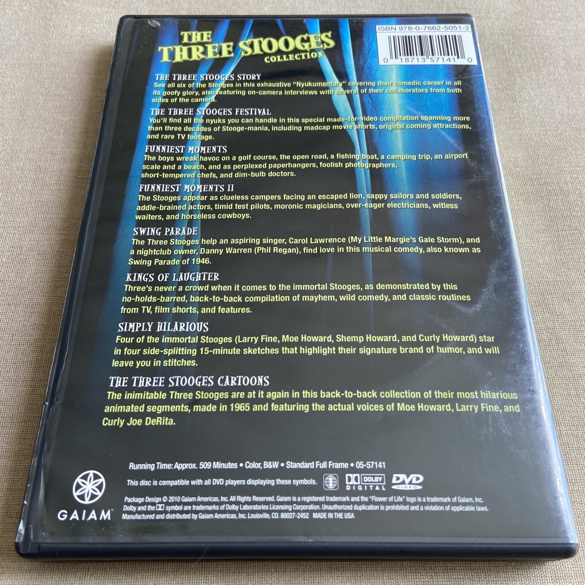 Three Stooges Collection (DVD 8-Film 2-Disc Set) Larry Moe Curly