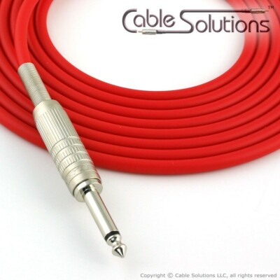 Canare GS-6 Low Noise OFC Guitar/Instrument Cable, Hand-Crafted, 0.5m, Red