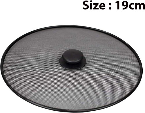 PEBBLE HUG 19cm Splatter Screen, Protective Lid Mesh with Knob, Frying Pan - Picture 23 of 35