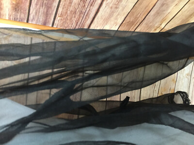 Robe Vintage E Bole Paillettes Noires - Ouverture Devant, Taille Unique, Occasion US !