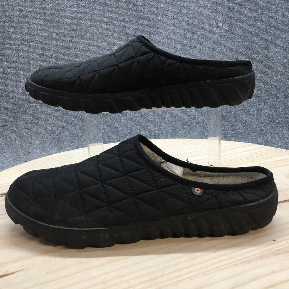 Zapatillas Bogs Bloom Para Hombre 10 Snowday II Sin Cordones Mula Cómodas Acolchadas Tela Negra Foto 2 de 4