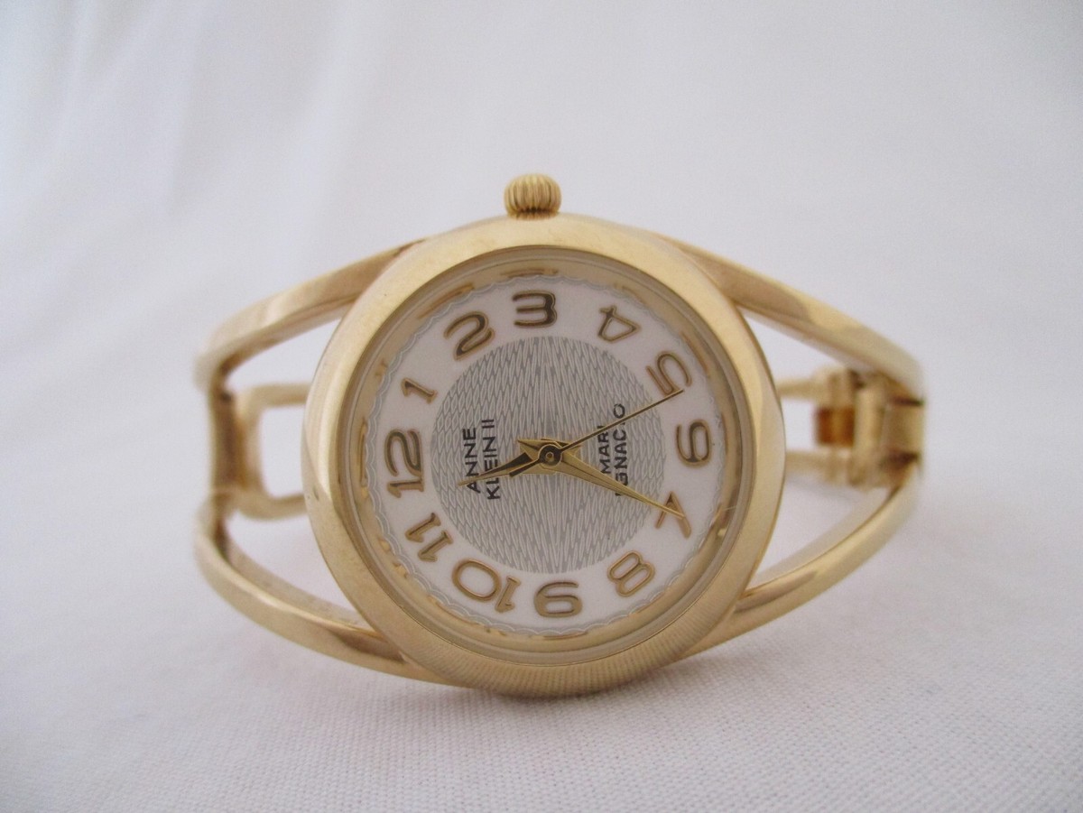Anne Klein Gold Toned Cuff Band Analog Watch *Working* | eBay display picture 1