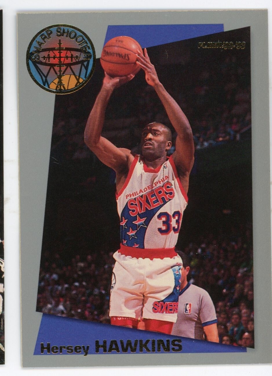 1992-93 Fleer Sharpshooters Hersey Hawkins #9 BASKETBALL