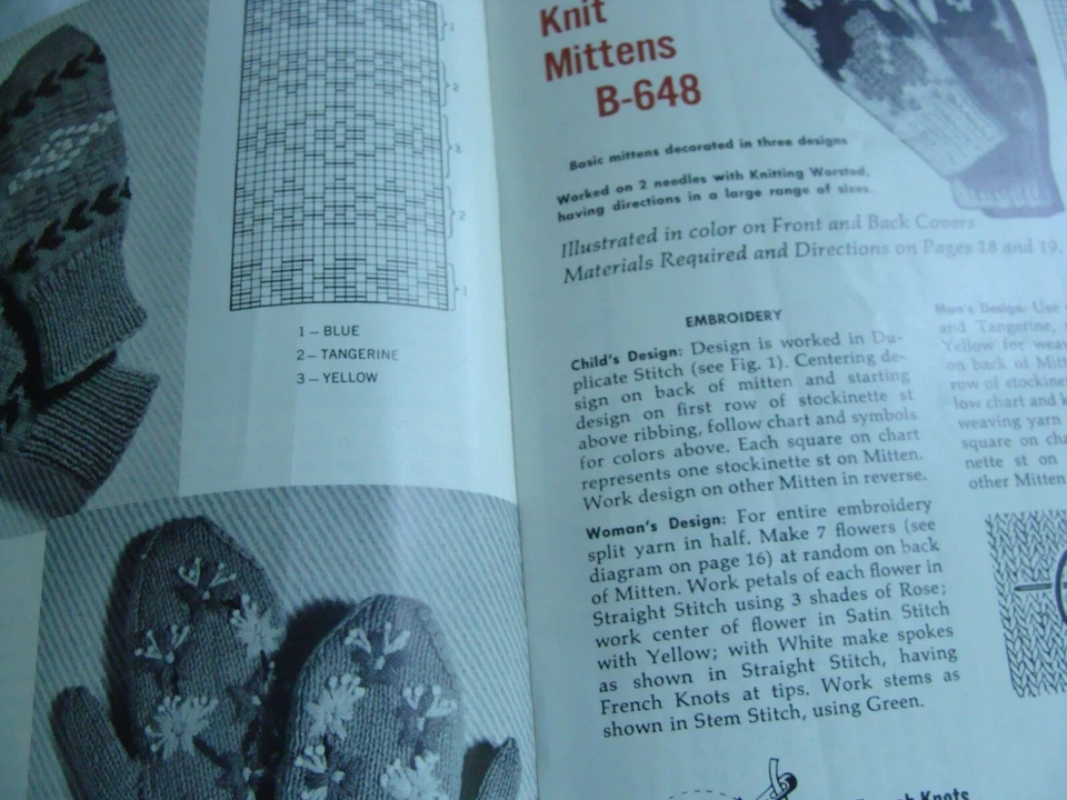 Calcetines, mitones y accesorios de colección 1967 abrigos y ganchillo tejido Clark #182, 35p Foto 3 de 4