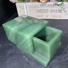 2LB 3.9"Natural A+ Green Aventurine Box Crystal Reiki CArving Heal Decor Gift