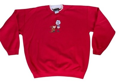 Vtg Charlie Brown Crewneck Sweatshirt Peanuts Collection Sz L Sewn On Graphic