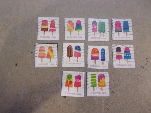 USA Used, 2018 Issue, Frozen Treats (Set of 10) Scott #5285-94