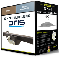 Starre AnhäNgerkupplung für Opel Movano Pritsche 07.1998-03.2010 A Typ X70 Oris