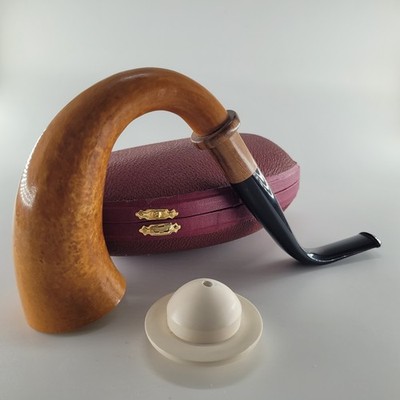 Echte natürliche afrikanische Kürbis Kalebasse Block Meerschaumpfeife Handarbeit CPW #k2025