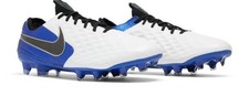 Nike Tiempo Legend 8 Elite FG Soccer White/Blue Royal AT5293-104 Men's Size 7