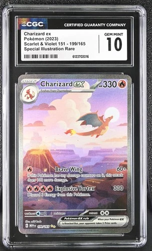 CHARIZARD EX 151 Special Illustration Rare #199 CGC 10 Pokemon [Nostalgium]