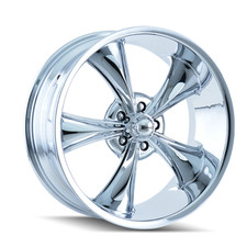 22 Ridler 695 22x10.5 Chrome 5x5 Wheel 0mm For Jeep Chevy Gmc Truck Rim