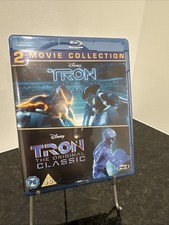 Blu-Ray Tron Classic 1982  Tron Legacy 2010 Two Movie Set Jeff Bridges Discs
