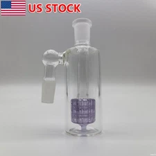 Ash Catcher 14mm 90 Degree for Glass Water Bong Purple Thick Pyrex Glass Fitter