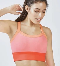 Fabletics Robyn High Support Sports Bra Sorbet/Peach/Hot Orange Size M