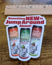 Drink Wisconsinbly Something New to Jump Around About Sticker 3x3 Vodka Cocktail