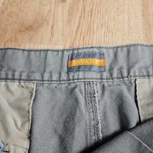 Savane Cargo Shorts Men's 46 Gray Elastic Waist Casual Summer Hiking Outdoor - Picture 3 of 10