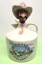 MICHTER'S ORIGINAL SOUR MASH WHISKEY QUART JUG W/ CHRIS HAMMACK CARICATURE CORK