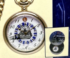 Lionel Trains Collectors Pocket Watch Belt Clip Gift Tin Sound & Motion 1998 NIB