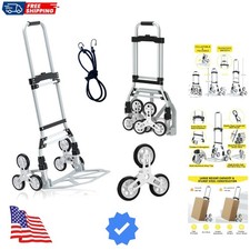 260 LBS Stair Climbing Cart, Aluminum Trolley Dolly for Stairs, Folding Hand ...