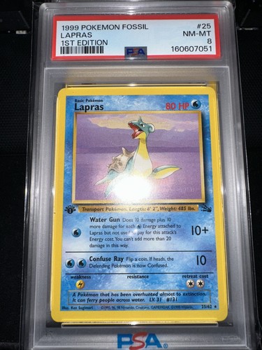 Lapras (1st Edition) graded PSA 8 for sale on eBay