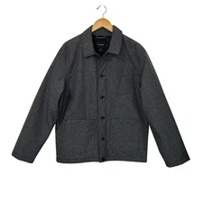 Banana Republic Factory Mens Tailored Jacket Size Medium Gray Pockets NWT