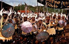 Trinidad Carnival Postcard Viking Band Port of Spain Mike Roberts Chrome