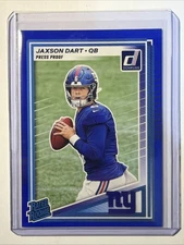 2025 Donruss - Rated Rookie Jaxson Dart #400 Press Proof Blue (RC) NY GIANTS