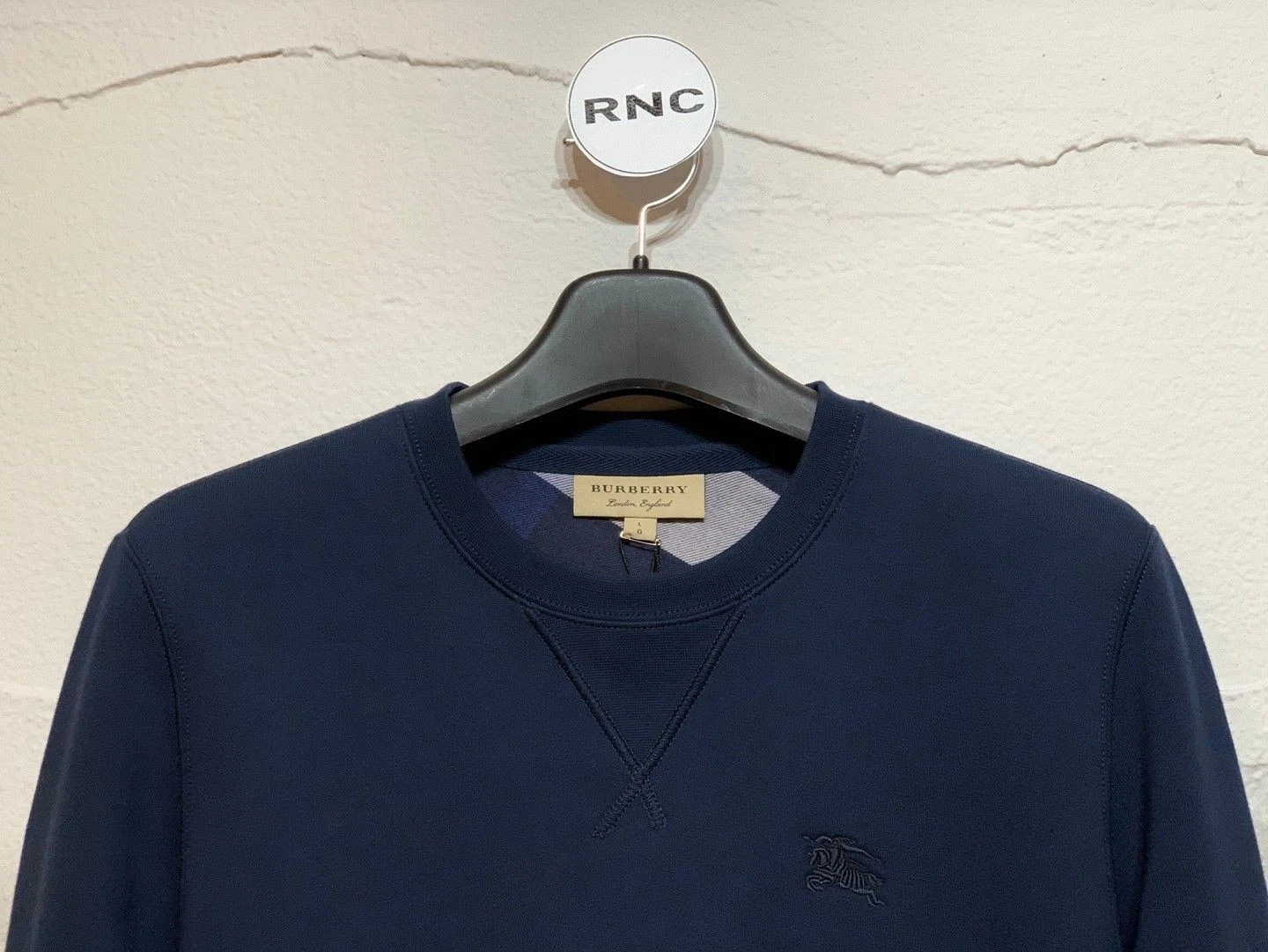 Felpa Burberry con logo Navy 17750723