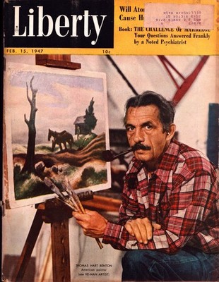 Liberty Weekly Magazine February 15th 1947 Thomas Hart Benton Kodachrome Cover
