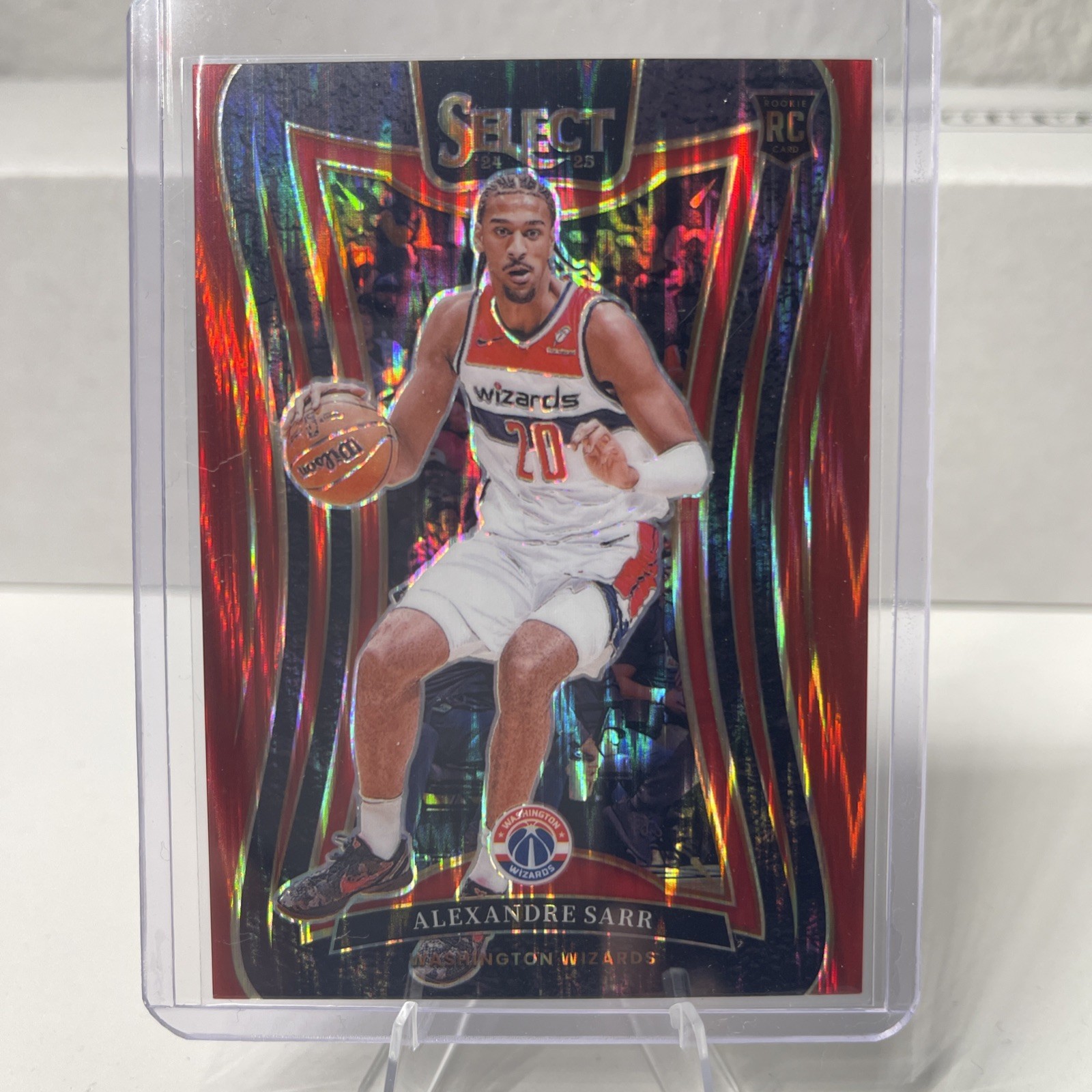 2024-25 Panini Select - Mezzanine Alexandre Sarr #399 Red Flash Prizm /299 (RC)