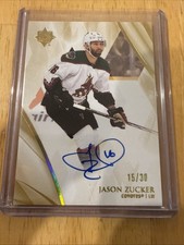 2023-24 Upper Deck Ultimate Jason Zucker Gold Auto /30 #37