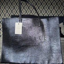 Image of Gorgeous Navy Ted Baker Large Shoulder/Shopper Bag With Sparkle