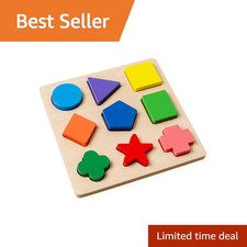 GYBBERandMUMU Preschool Colorful Wooden Shape Puzzle