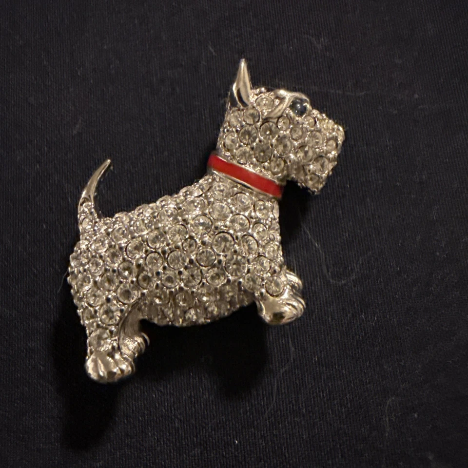SWAROVSKI Scottie Dog  Pin  Brooch - Swan Signed - Image 2 of 4