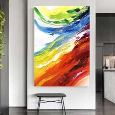 Home Aesthetics Mural Abstract Oil Painting Handmade Art Canvas Wall Decor