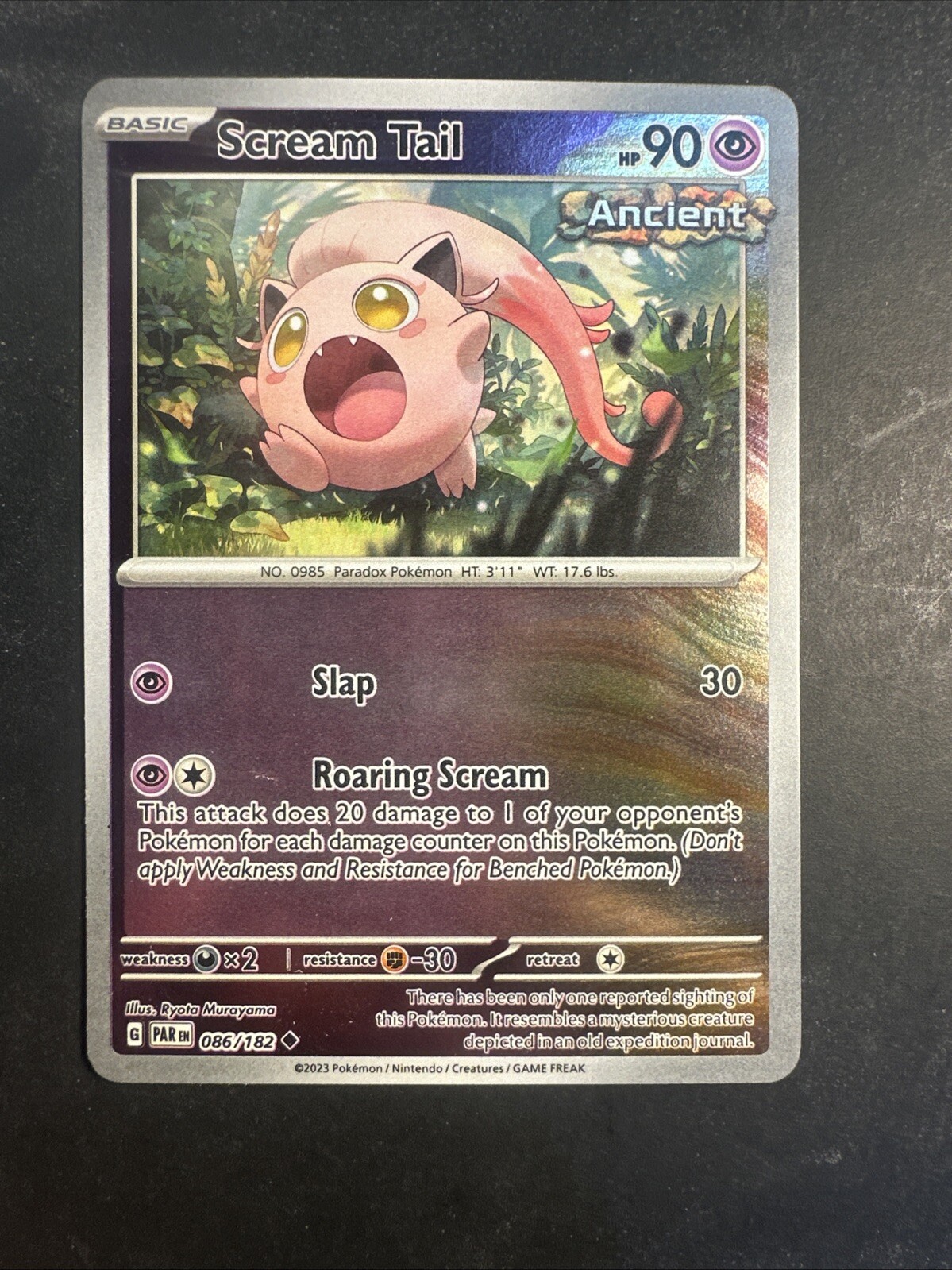 2023 Pokemon Paradox Rift Scream Tail 86 /182 Reverse Holo Holographic Foil
