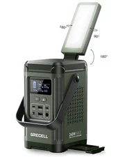 200W Solar Power Station Portable Battery Bank LED Light 153.6Wh  for Camping RV