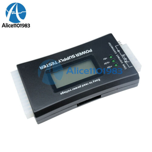 Power Supply Tester 20 24 Pin Sata LCD PSU HD ATX BTX Voltage Test Source - Picture 4 of 11