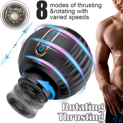 Automatic Rotating Thrusting Telescoping Male Masturbator Stroker Cup  Lubricants | eBay