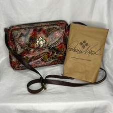 Patricia Nash Floral Leather Crossbody Bag Vintage Handbag, With Dustbag