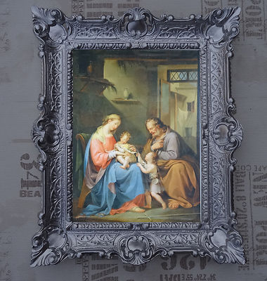 Peinture Jesus Maria Icônes Repro Baroque Antique 56x46 CM Image Sainte